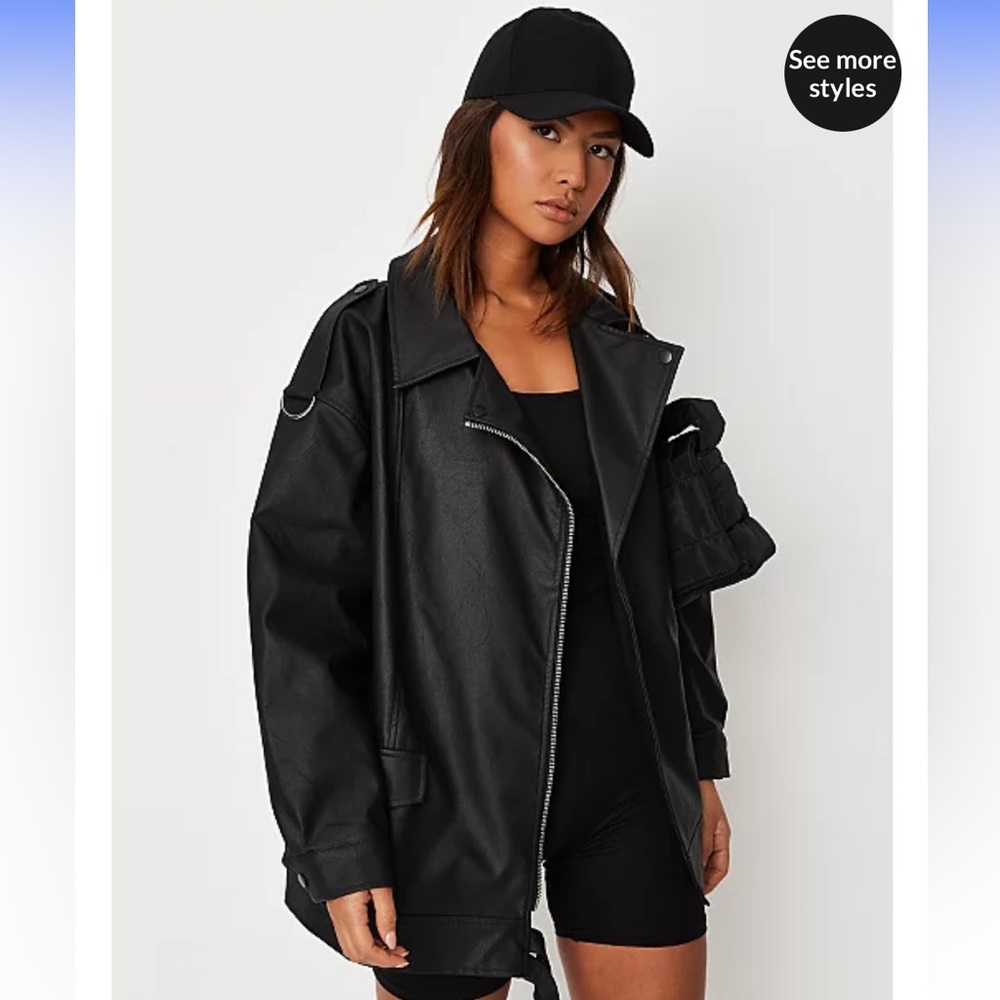 Miss guided longline vintage biker jacket